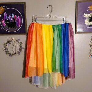 High-Low Rainbow Skirt